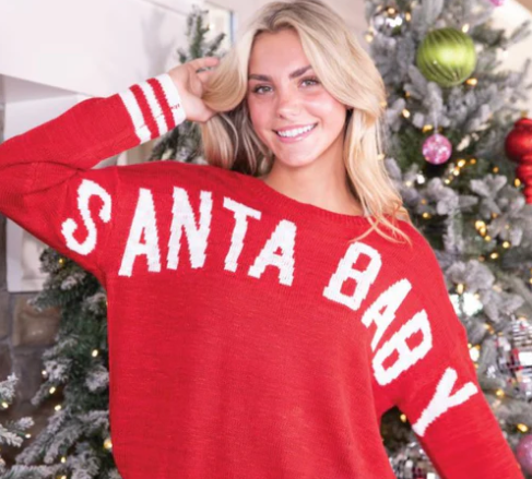 Santa fashion baby christmas sweater