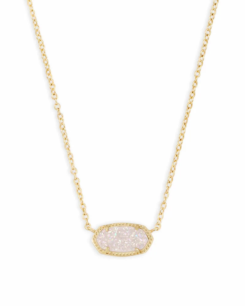 ELISA GOLD IRIDESCENT GOLD DRUSY NECKLACE