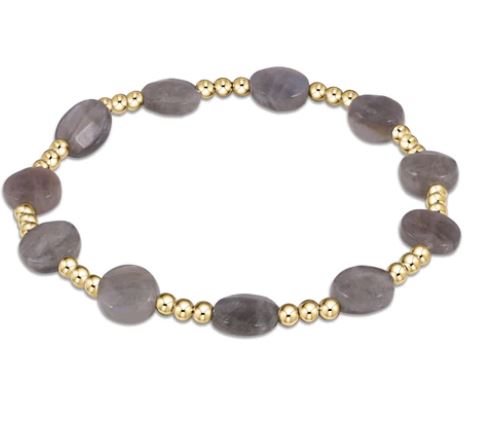 Pink Opal Admire Gold 3mm Bead Bracelet