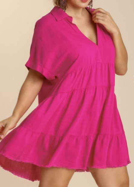 PLUS SIZE MIA HOT PINK DRESS – Kelly's Korner