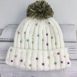 PEARL MARDI GRAS BEANIE