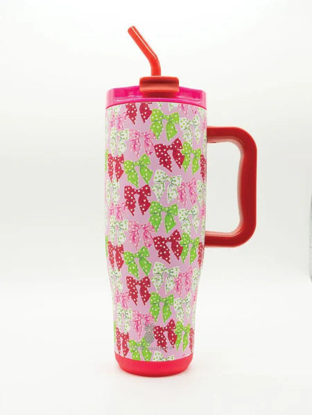 POLKA DOT BOW TUMBLER