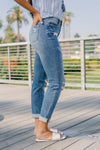 JUDY BLUE HW CUFFED BOYFRIEND JEANS