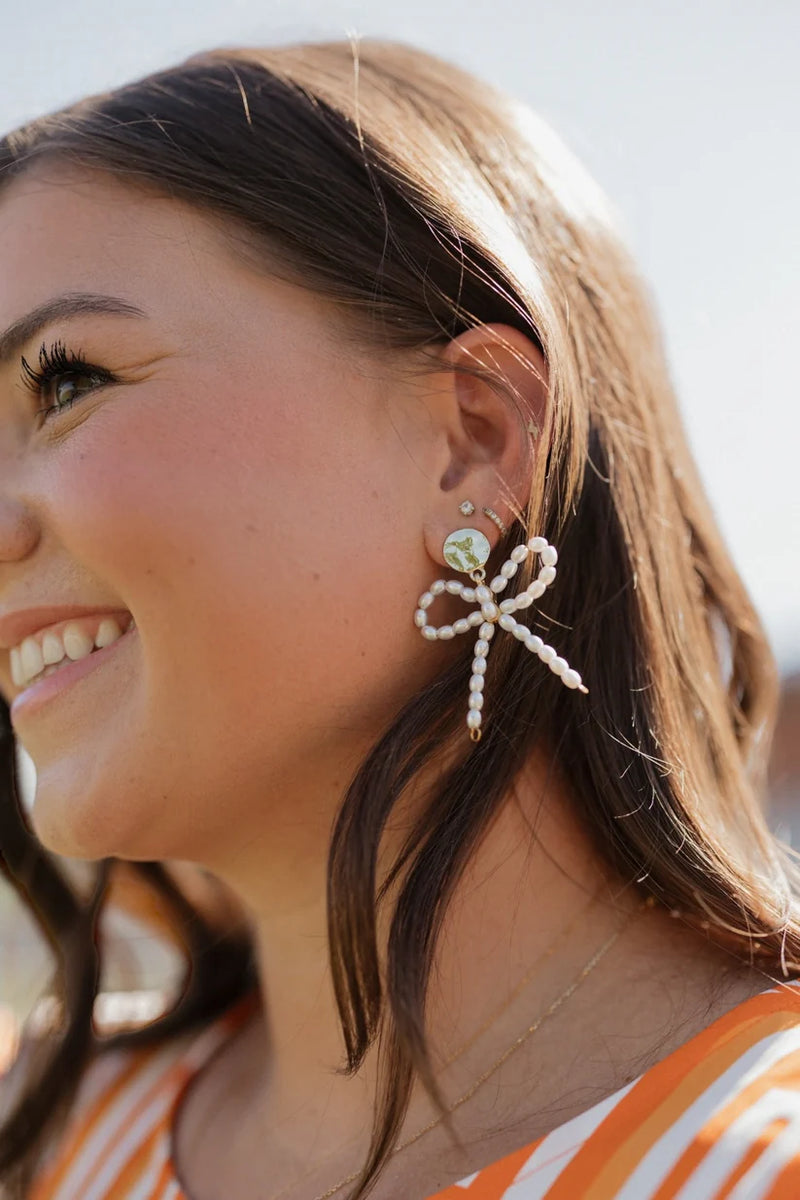 BLAIR PEARL BOW EARRINGS