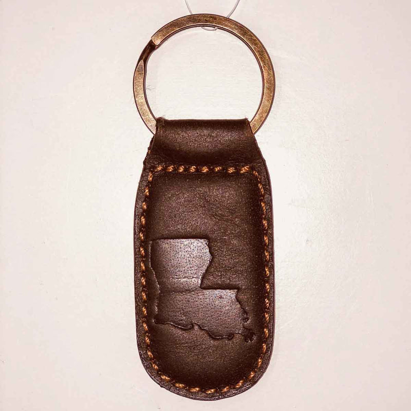 LEATHER EMBOSSED KEYCHAIN