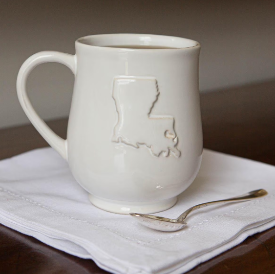 LOUISIANA EMBOSSED COFFEE MUG