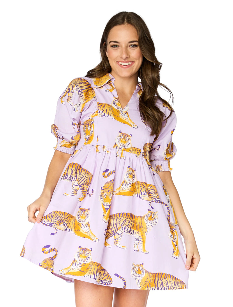 lsu dress for women LSU TIGERS POPLIN DRESS – Kelly's Korner