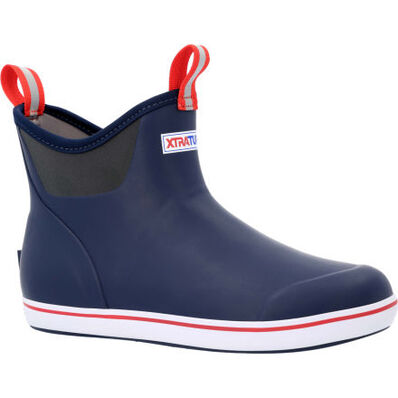 NAVY/RED DECK BOOT