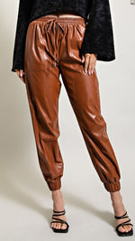 ANNISE LEATHER JOGGERS