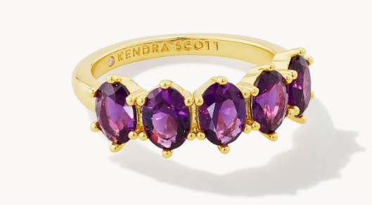 CAILIN GOLD CRYSTAL BAND IN PURPLE