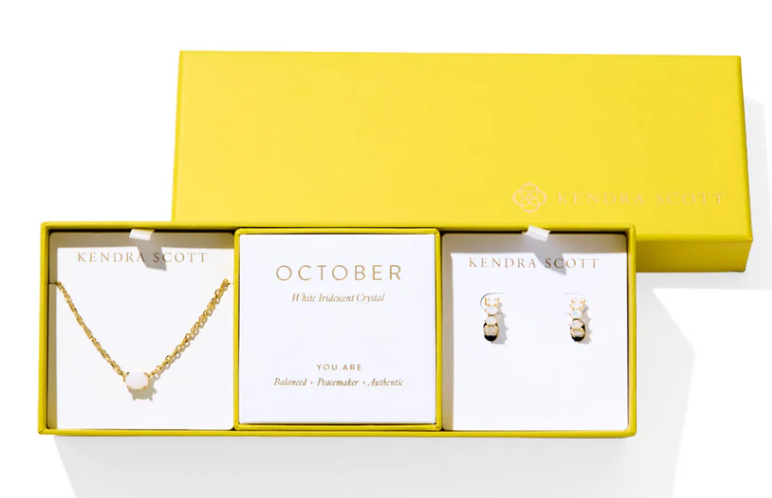 CAILIN GIFT SET IN WHITE IRIDESCENT