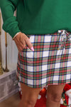 CHRISTMAS PLAID SKORT
