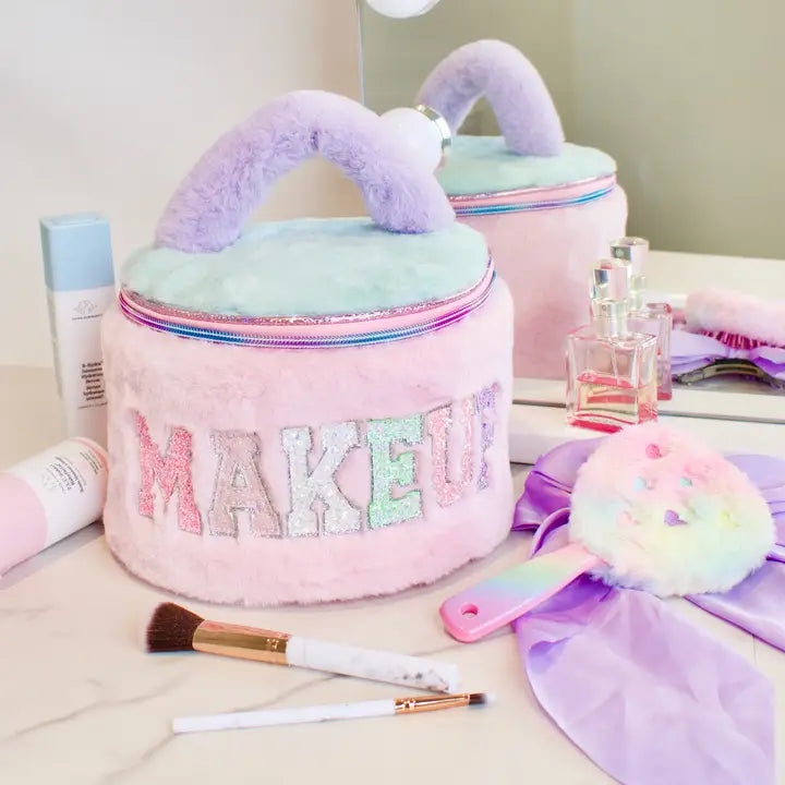 MAKE UP COLORBLOCKED ROUND BAG