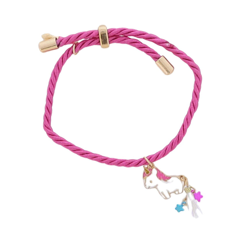 UNICORN HOT PINK CORD BRACELET