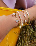 HALLIE DELICATE CHAIN GOLD BRACELET IN OPALITE ILLUSION