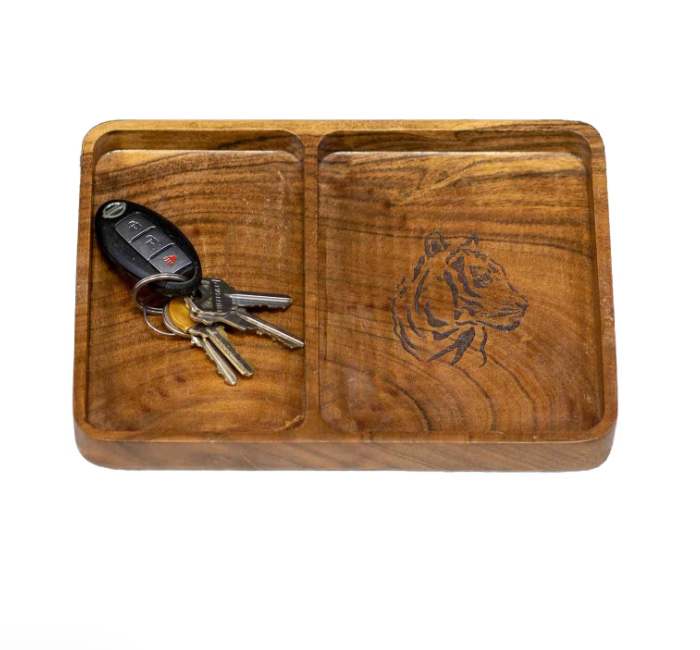 TIGER WOODEN VALET TRAY