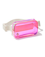 KENDRA SCOTT IRIDESCENT CLEAR BELT BAGS