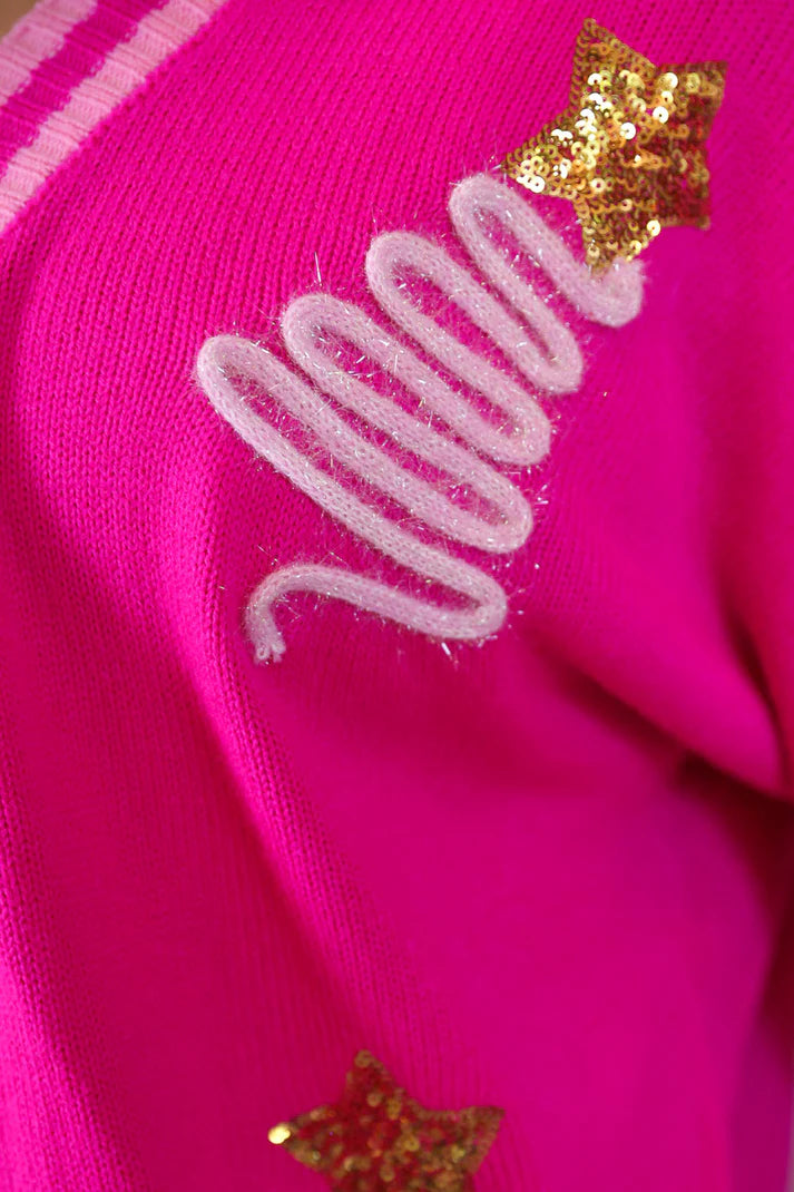 TINSEL TREE CARDIGAN