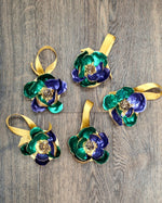 MARDI GRAS MAGNOLIA OYSTER ORNAMENT