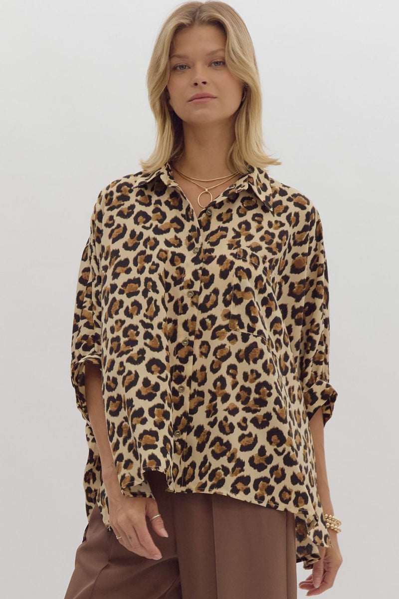 WHITNEY CHEETAH BLOUSE