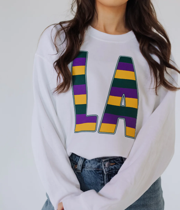 LA MARDI STRIPES SWEATSHIRT