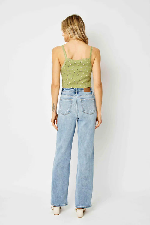 JUDY BLUE HW STRAIGHT LEG JEANS