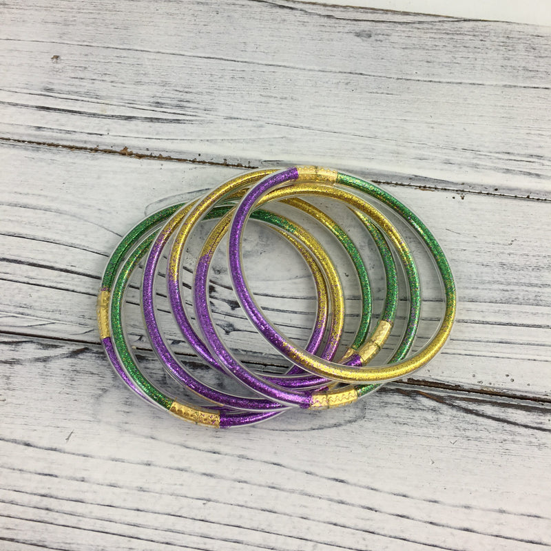 MARDI GRAS JELLY BANGLES