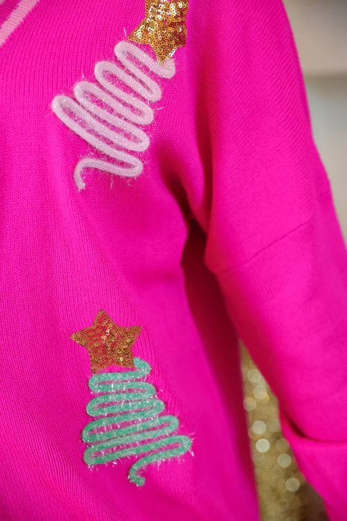 TINSEL TREE CARDIGAN