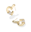 EMERY HEART GOLD HOOP EARRINGS