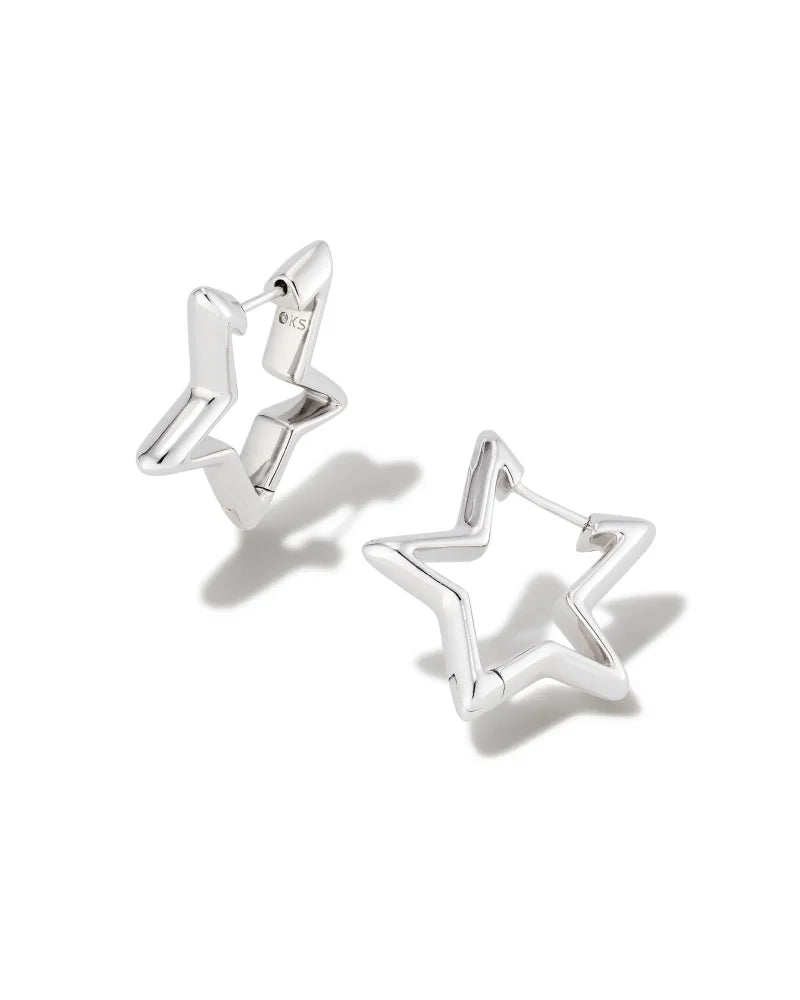 STAR HUGGIE EARRING- SILVER