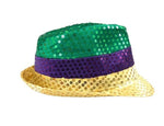 MARDI GRAS SEQUIN FEDORA