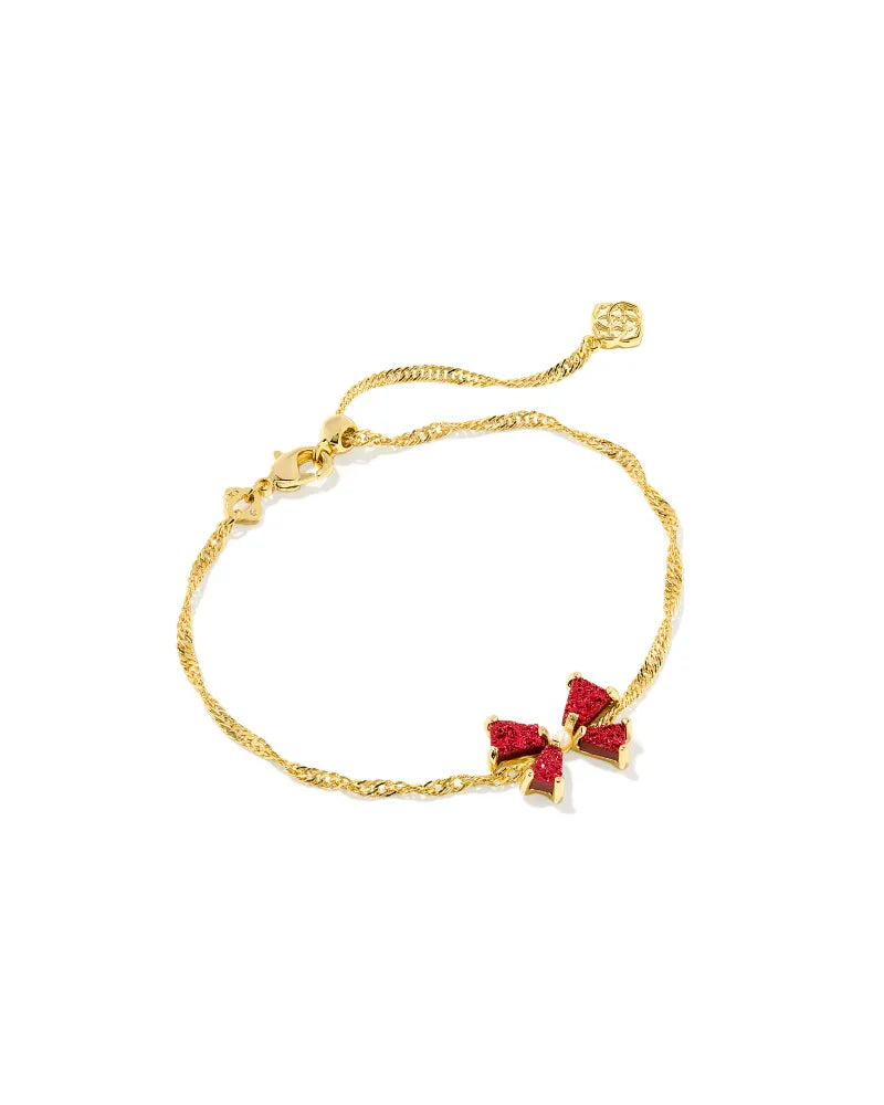 BLAIR SMALL BOW GOLD RED BRACELET