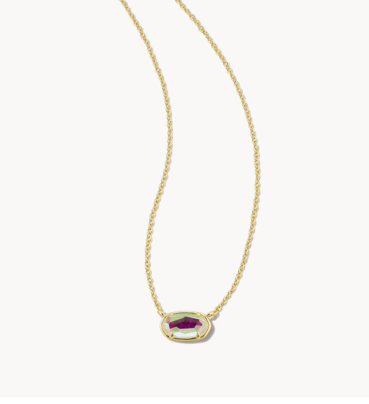 GRAYSON  PDNT NECKLACE- GOLD DICHROIC