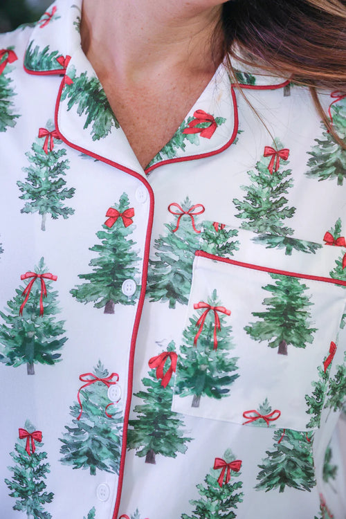 UNDER THE TREE RUFFLE PAJAMA SET
