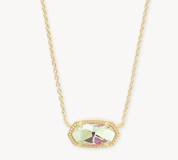 ELISA GOLD DICHROIC GLASS NECKLACE