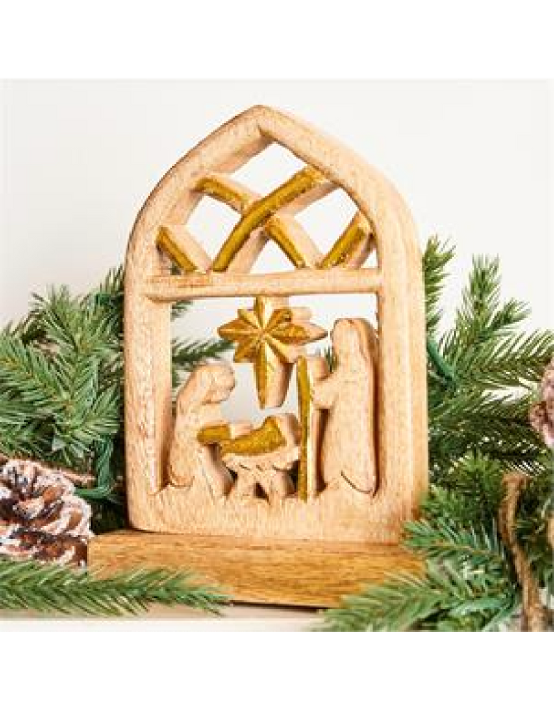 WOOD NATIVITY