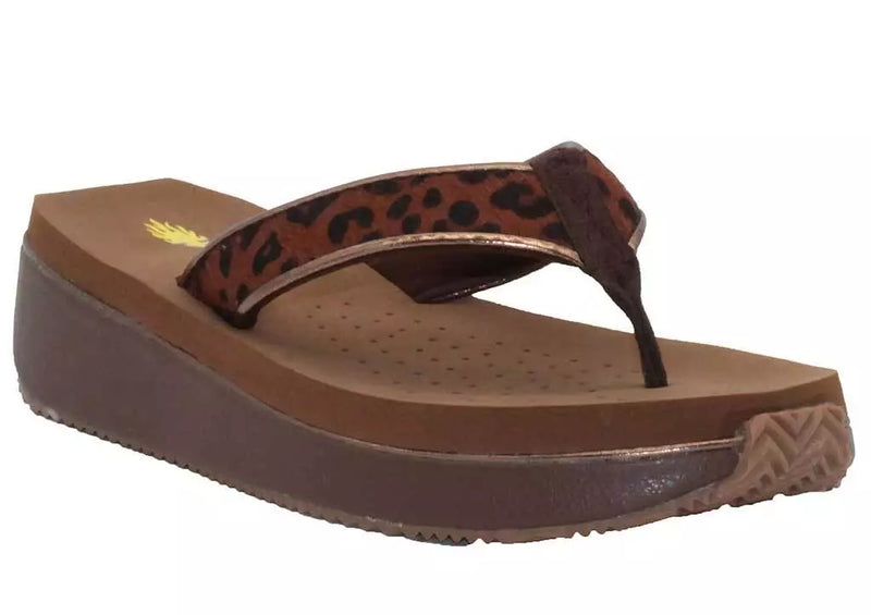 NEVILLE TAN LEOPARD FLIP FLOP