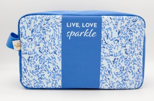 LIVE LOVE SPARKLE COSMETIC BAG