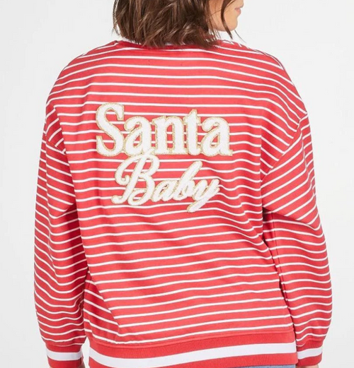 SANTA VARSITY TOP