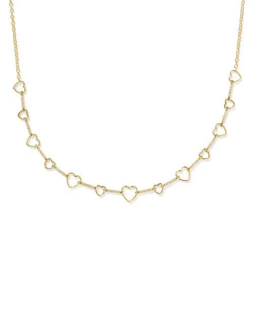 Haisley Heart Gold Strand Necklace