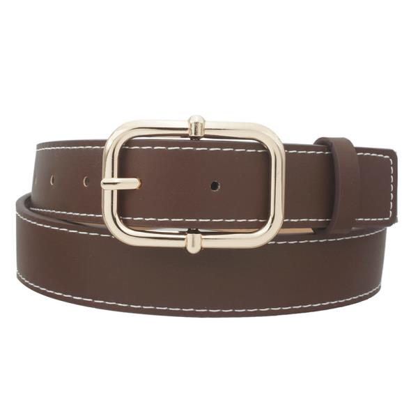 RECTANGLE KNOB BAR ACCENT BUCKLE BELT