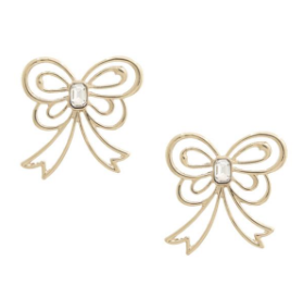 LUCY BOW EARRING- GOLD