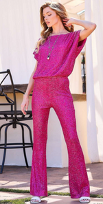 SEQUIN STRAIGHT PANTS