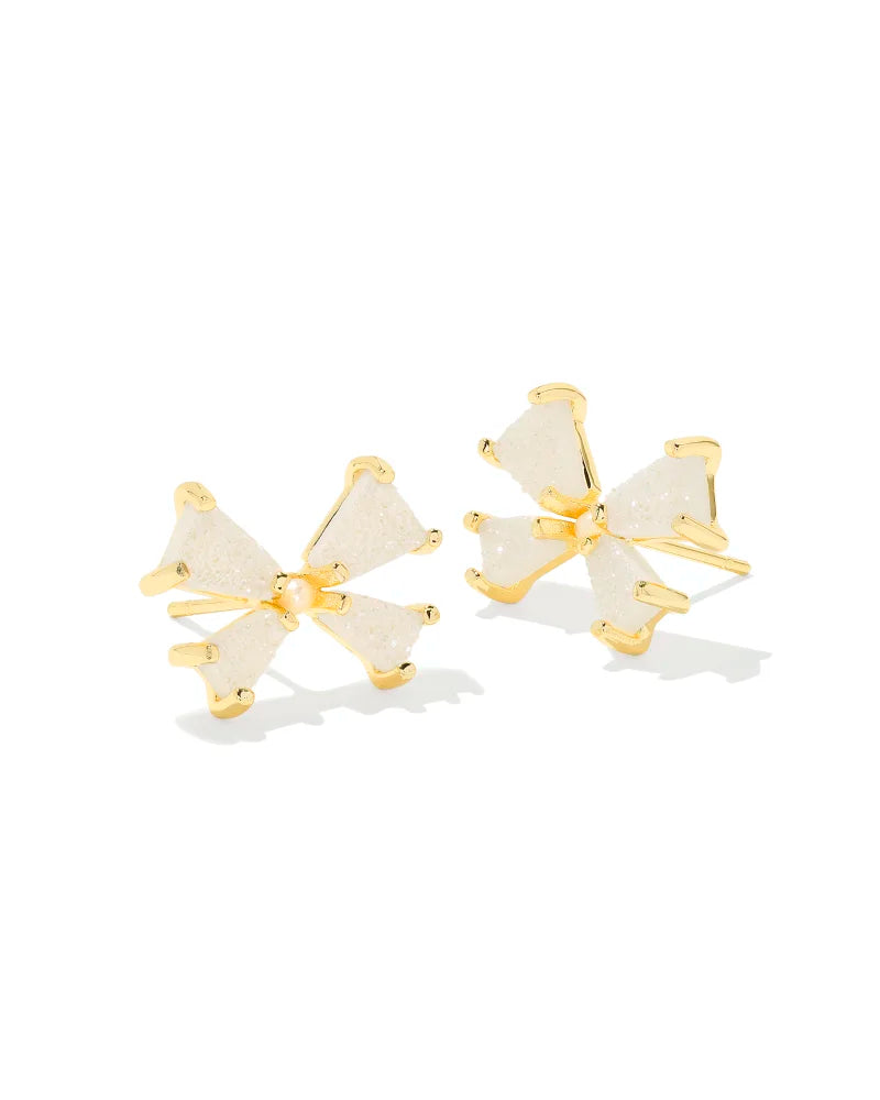 BLAIR SMALL GOLD IRIDESCENT BOW STUDS