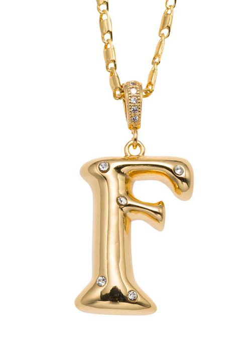 BUBBLY INITIAL NECKLACE