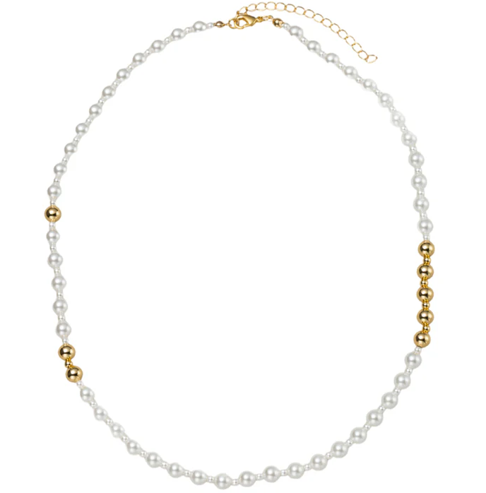 PEARL AND  BEADED NECKLACE