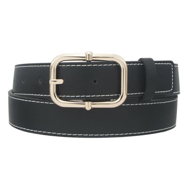 RECTANGLE KNOB BAR ACCENT BUCKLE BELT