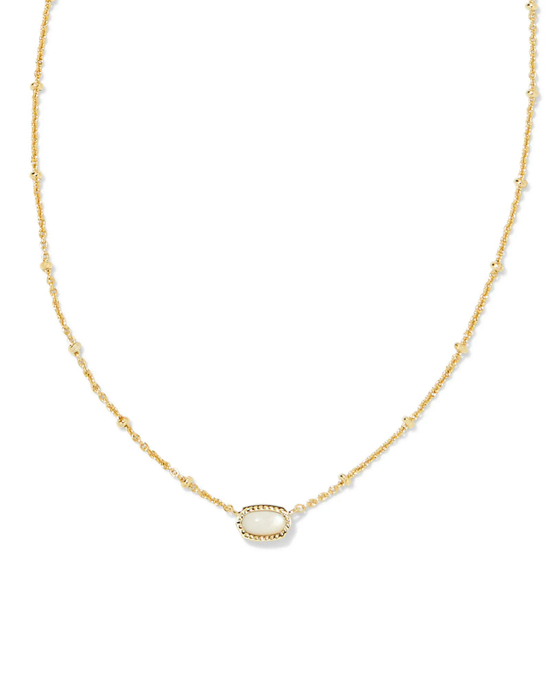 BOXED MINI ELISA GOLD NECKLACE IN IVORY MOTHER OF PEARL