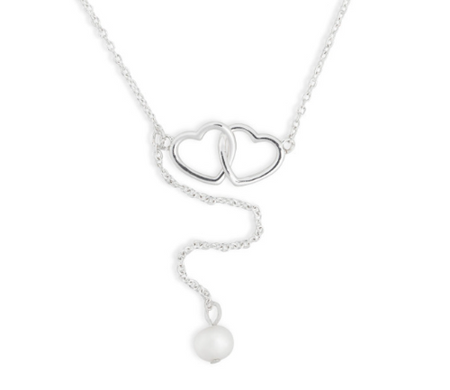 DAINTY DOUBLE HEART NECKLACE