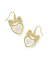 Haisley Heart Gold Drop Earrings